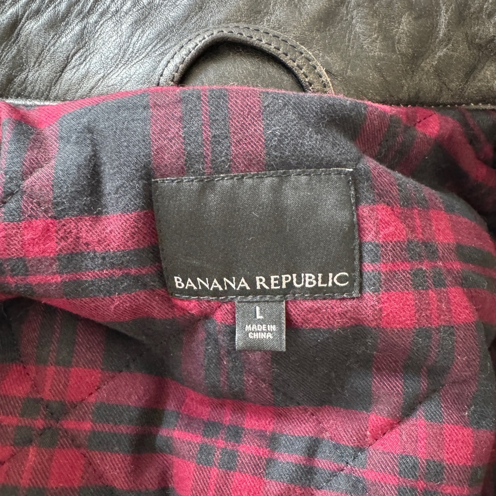 Banana Republic Black Moto Leather Jacket - Picture 7 of 10